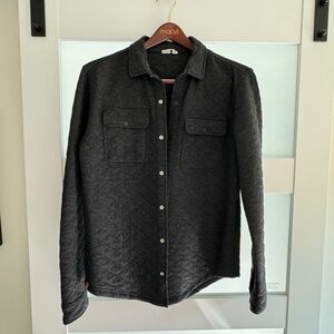 Tentree Colville Quilted Shacket.  Dark gray.  Size M.